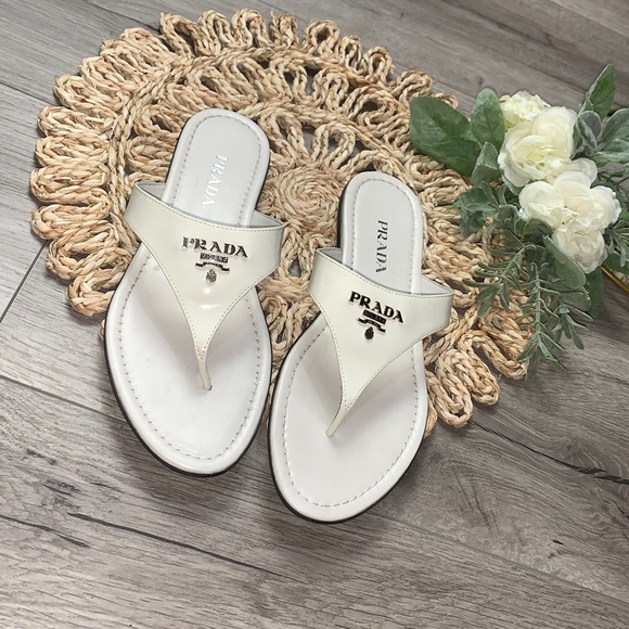 Prada Shoes - Authentic Prada white sandals size 39